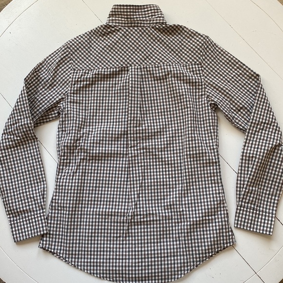 Gingham Dress Shirt. Size: Small - Picture 4 of 6